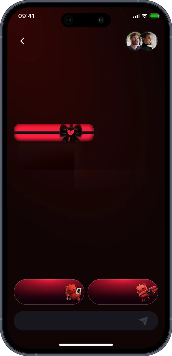 Pantalla del Chat Sorpresa en la app de Heat